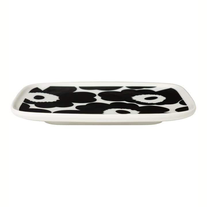 Piatto Unikko 12x15 cm - Bianco e nero - Marimekko