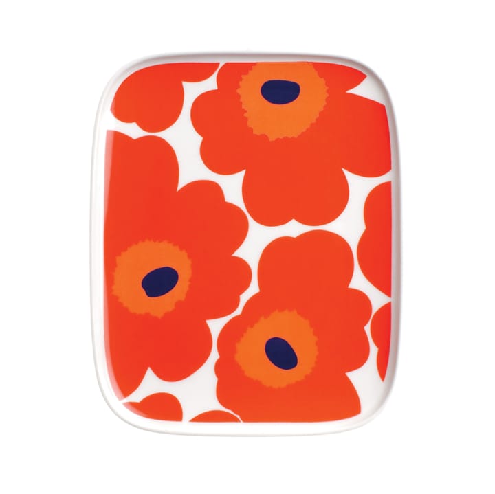 Piatto Unikko 15x12 cm - rosso-bianco - Marimekko