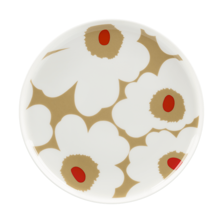 Piatto Unikko Ø 20 cm - White-beige-red - Marimekko