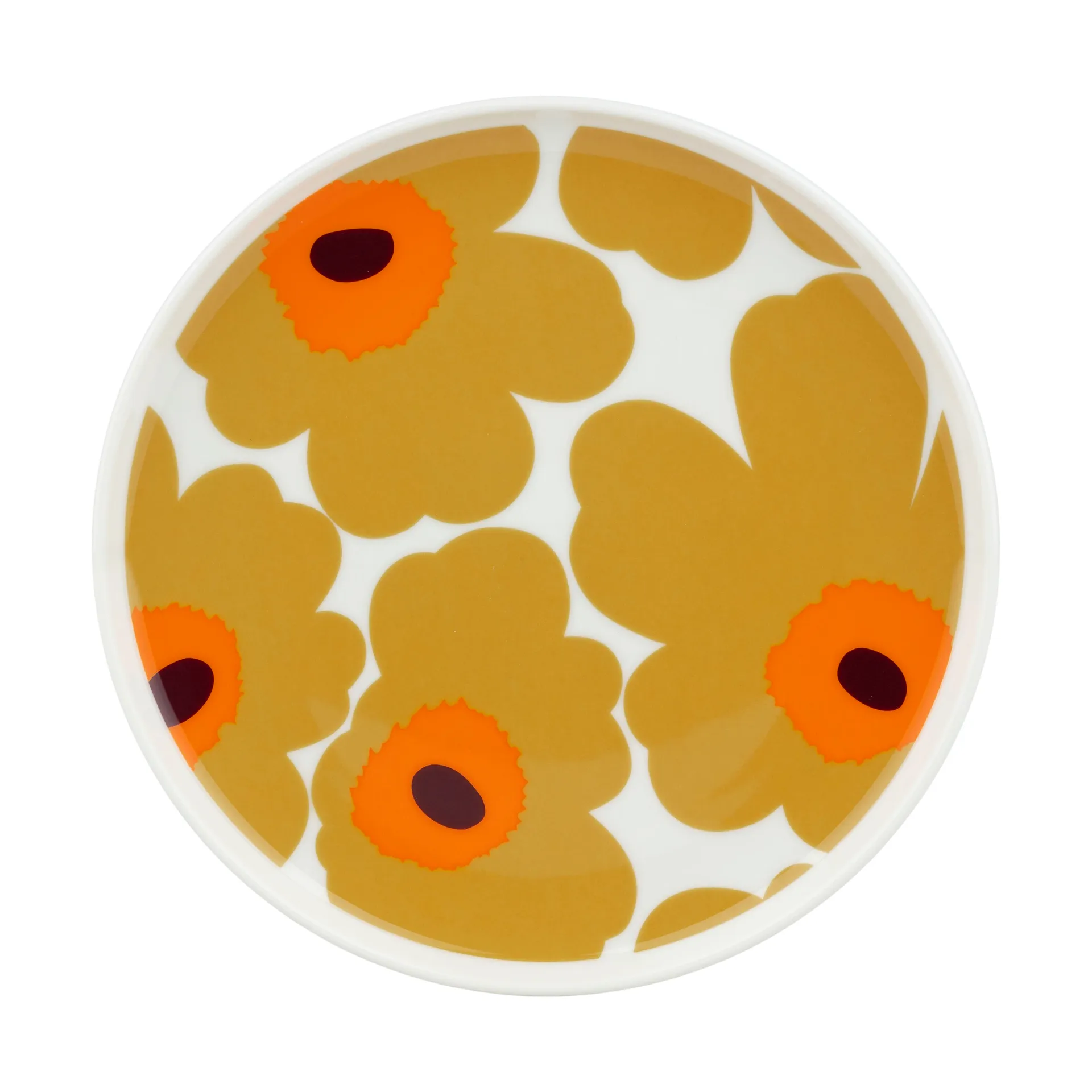 Piatto Unikko Ø 20 cm, White-caramel-warm orange Marimekko