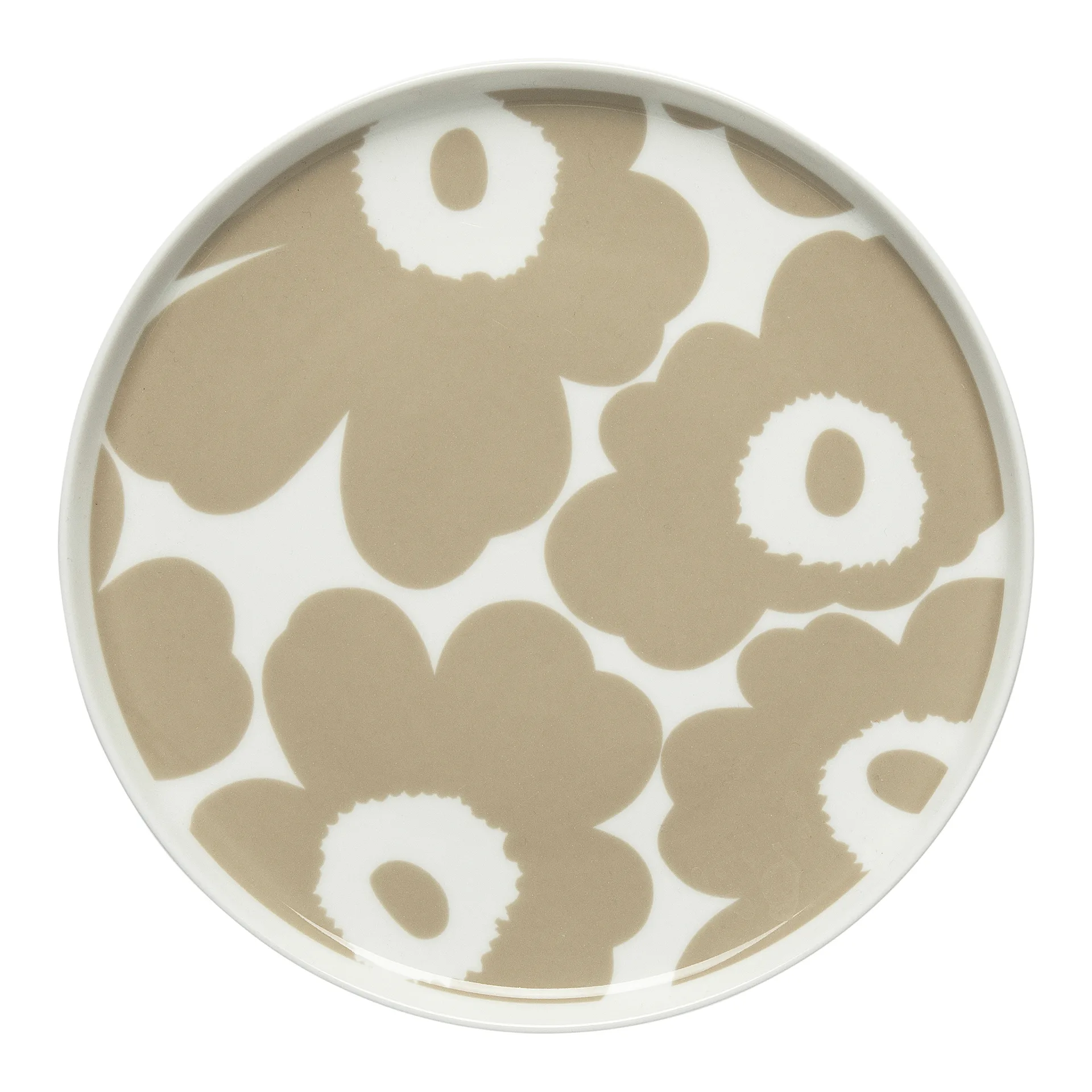 Piatto Unikko beige-bianco, Ø 20 cm
​ Marimekko