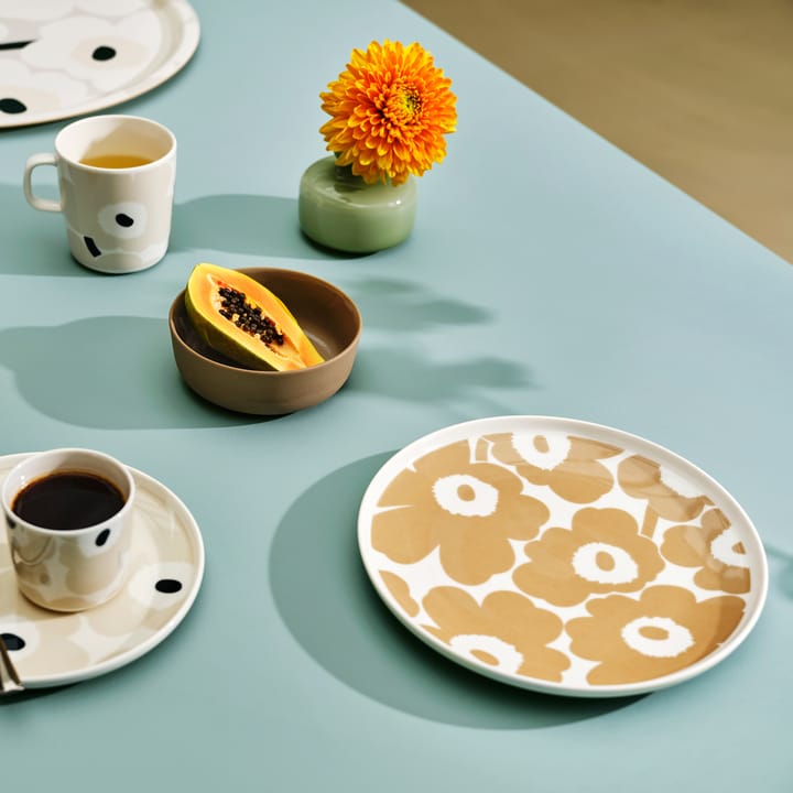 Piatto Unikko beige-bianco - Ø 25 cm
​ - Marimekko