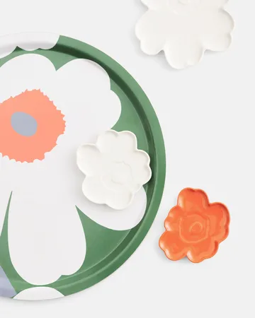 Piatto Unikko Shape 20 cm - Bianco - Marimekko