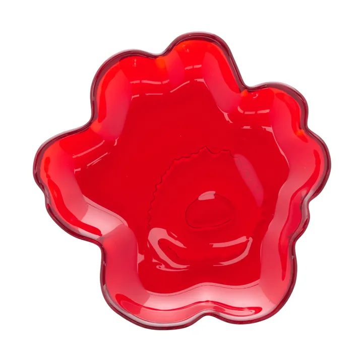 Piatto vetro Marimekko Unikko Ø13 cm - Rosso - Marimekko