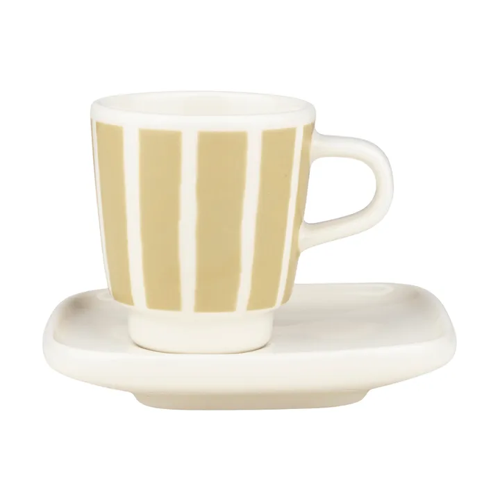 Piccolo tazzina da espresso con piattino - White-sand, 5 cl - Marimekko