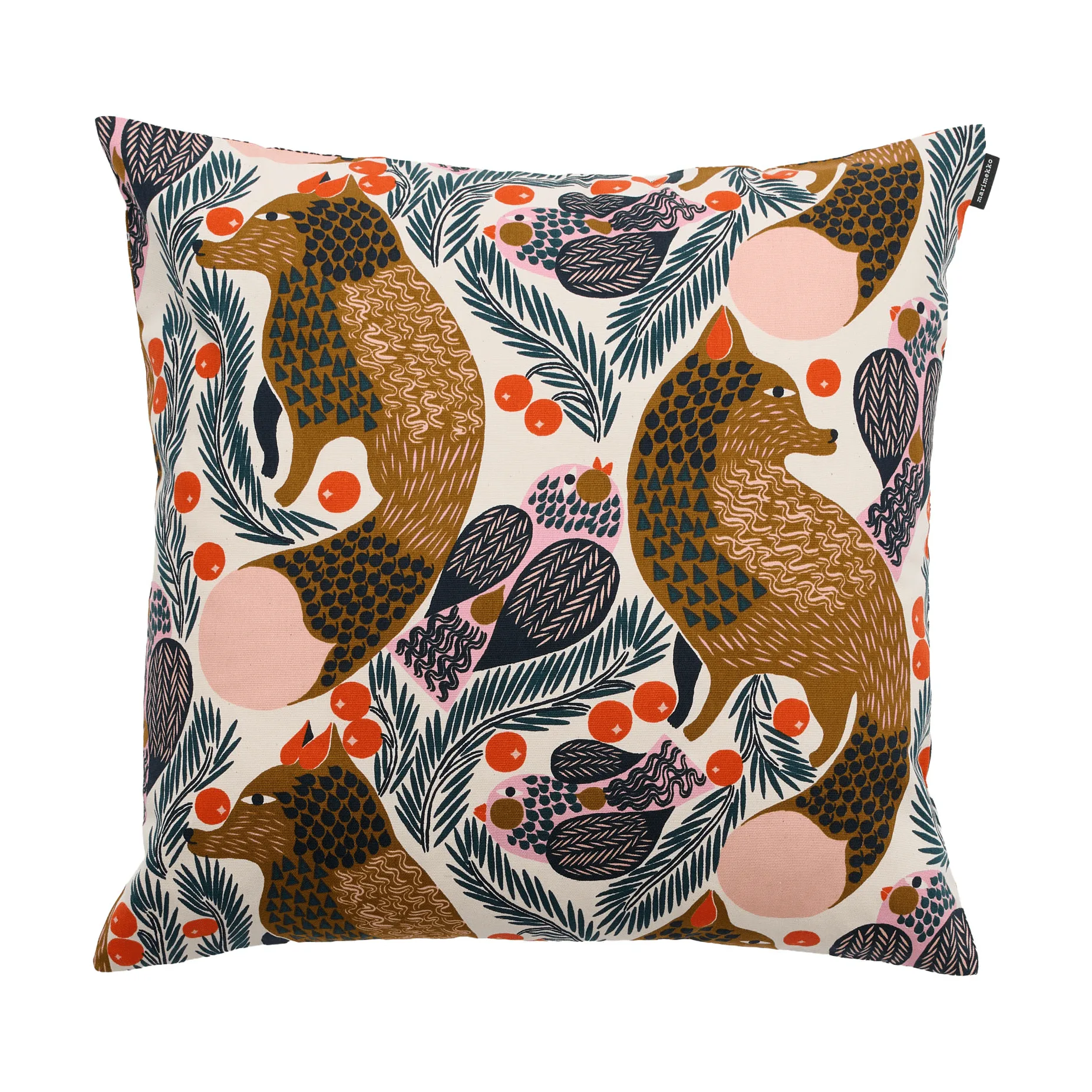 Pieni Ketunmarja federa per cuscino 50x50 cm, White-multicolour Marimekko