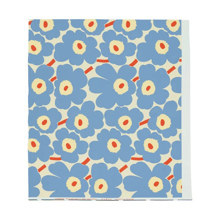 Pieni unikko tessuto da esterno - Off white-light blue-melon-orange red - Marimekko