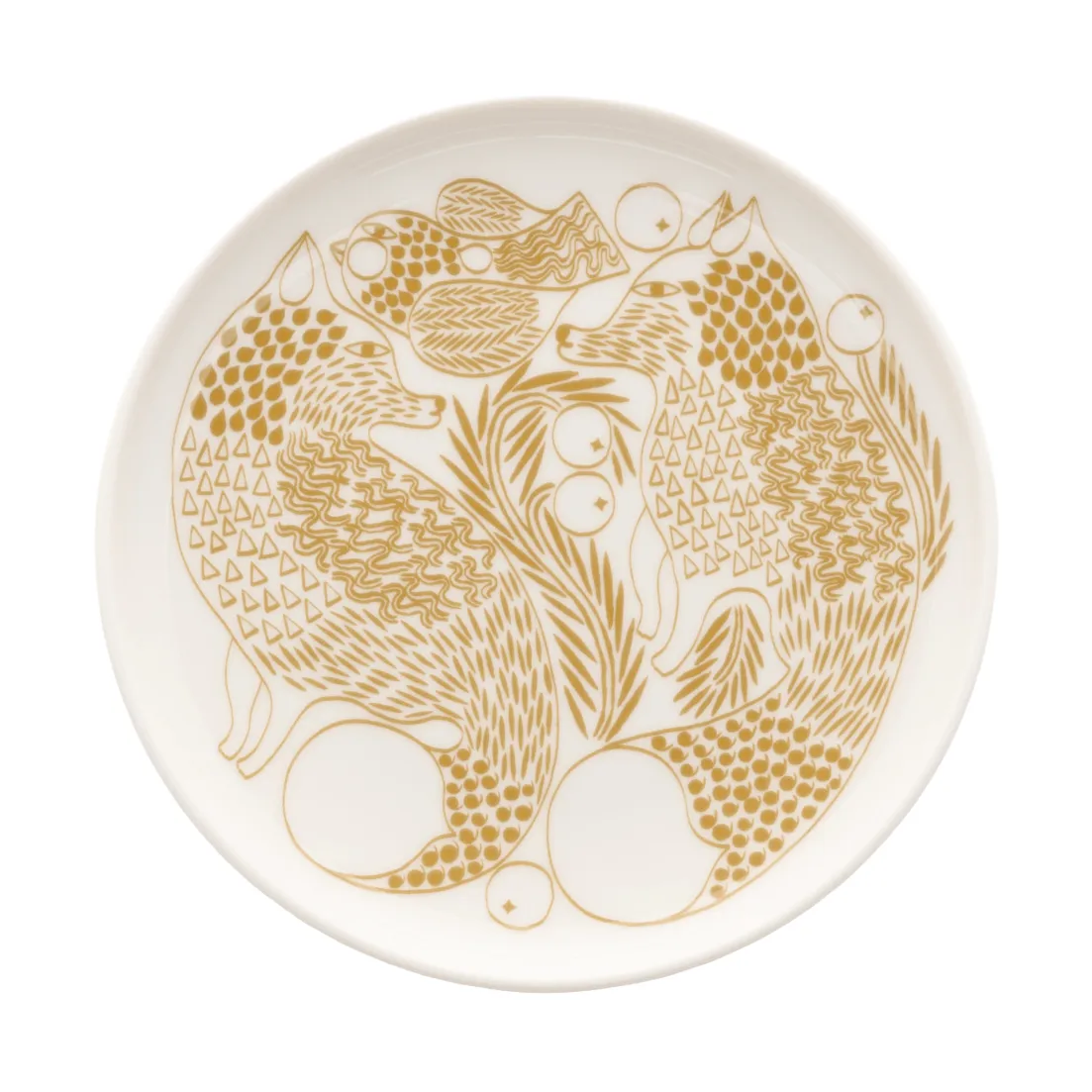 Piirto Ketunmarja piattino, White-bronze brown, Ø13,5 cm Marimekko