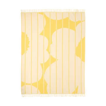 Plaid lana Vesi Unikko 140x180 cm - Spring yellow-ecru - Marimekko
