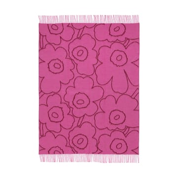 Plaid Piirto Unikko 130x170 cm - Bordeaux-fucsia - Marimekko