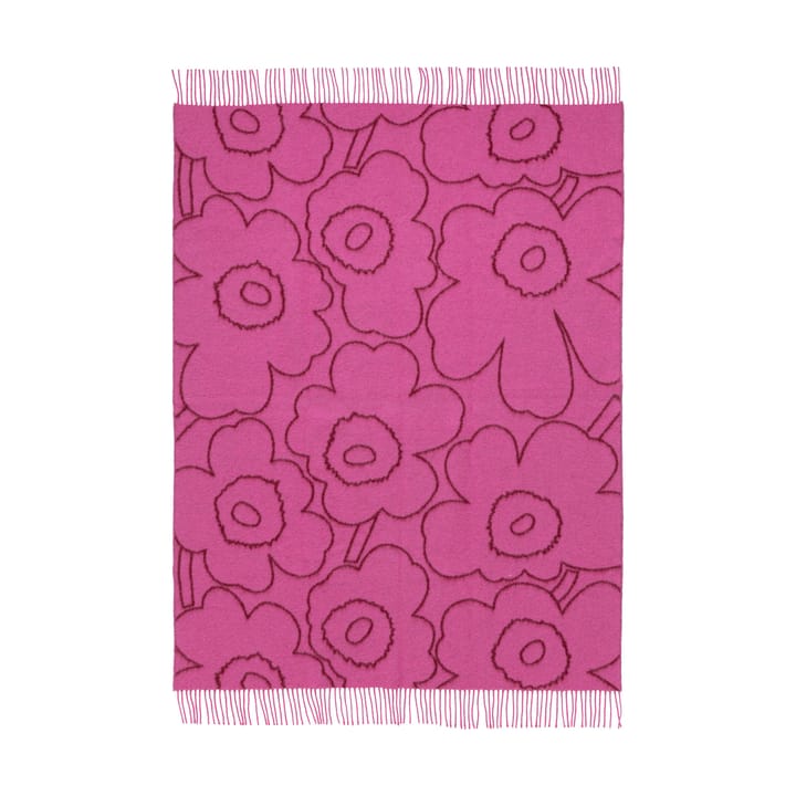 Plaid Piirto Unikko 130x170 cm, Bordeaux-fucsia Marimekko