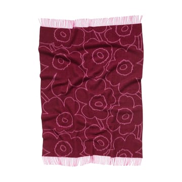Plaid Piirto Unikko 130x170 cm - Bordeaux-fucsia - Marimekko