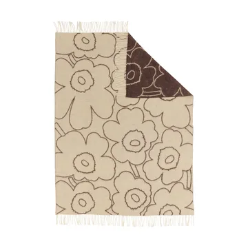 Plaid Piirto Unikko 130x170 cm - Off white-taupe - Marimekko