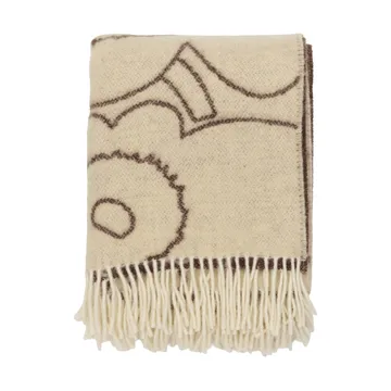 Plaid Piirto Unikko 130x170 cm - Off white-taupe - Marimekko