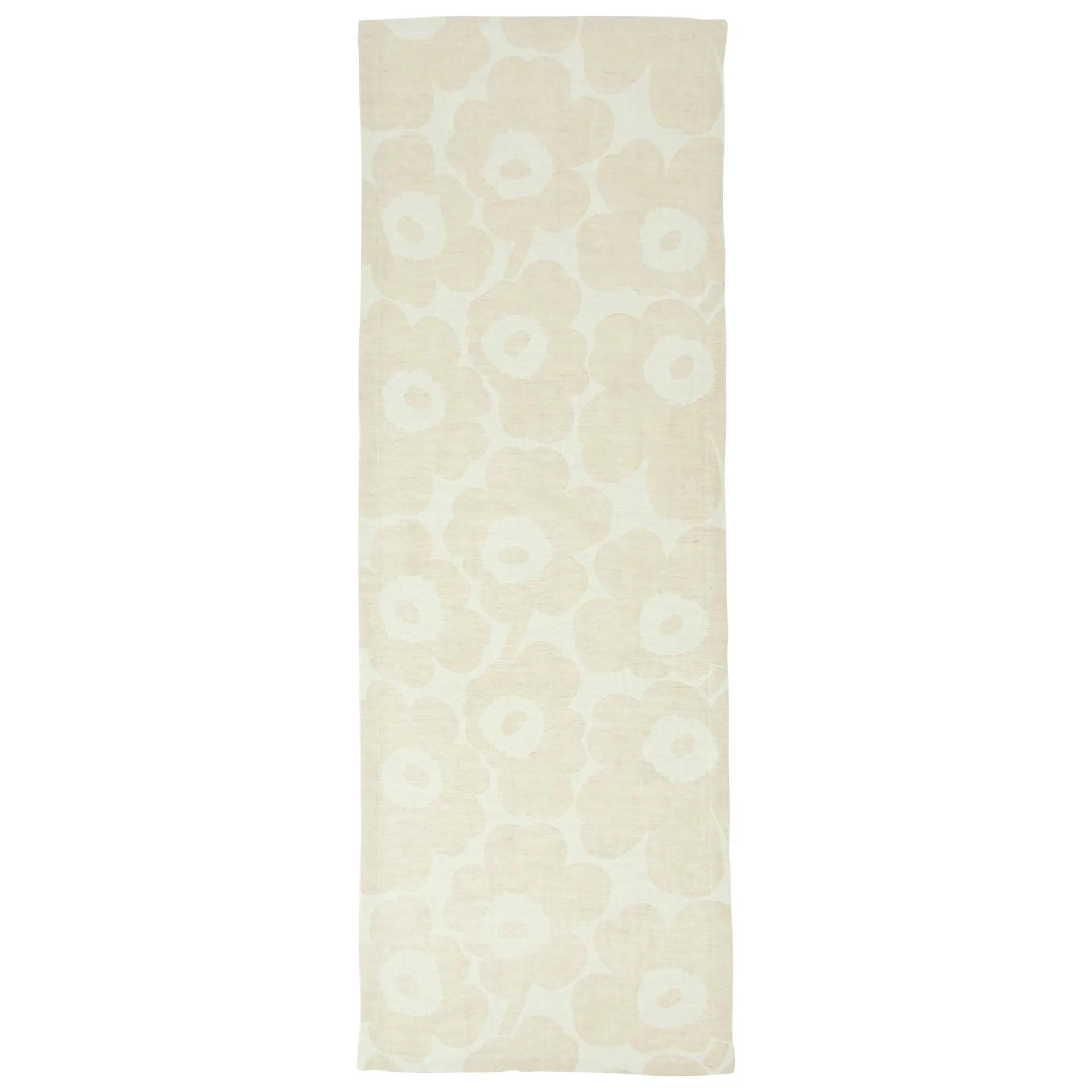 Runner Pieni Unikko beige-nero e bianco, 47x150 cm Marimekko