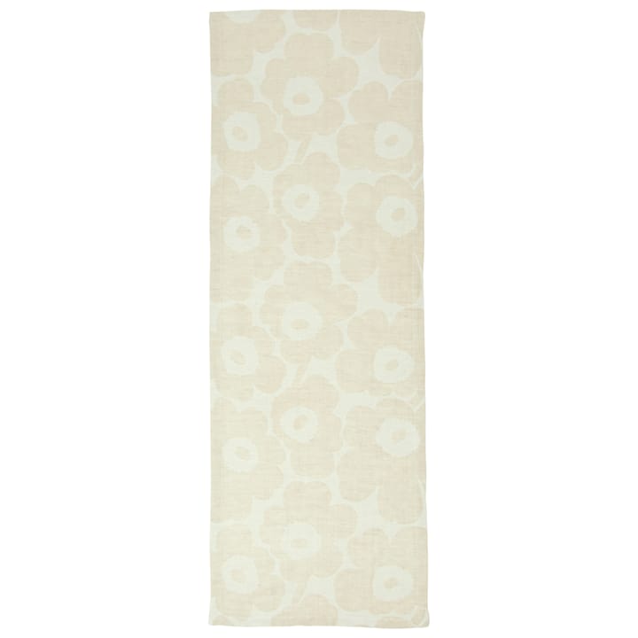 Runner Pieni Unikko beige-nero e bianco - 47x150 cm - Marimekko