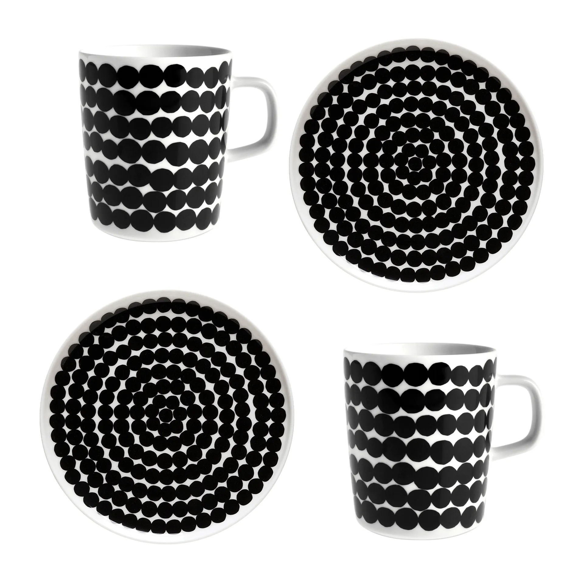 Set colazione Räsymmatto, Bianco-nero Marimekko