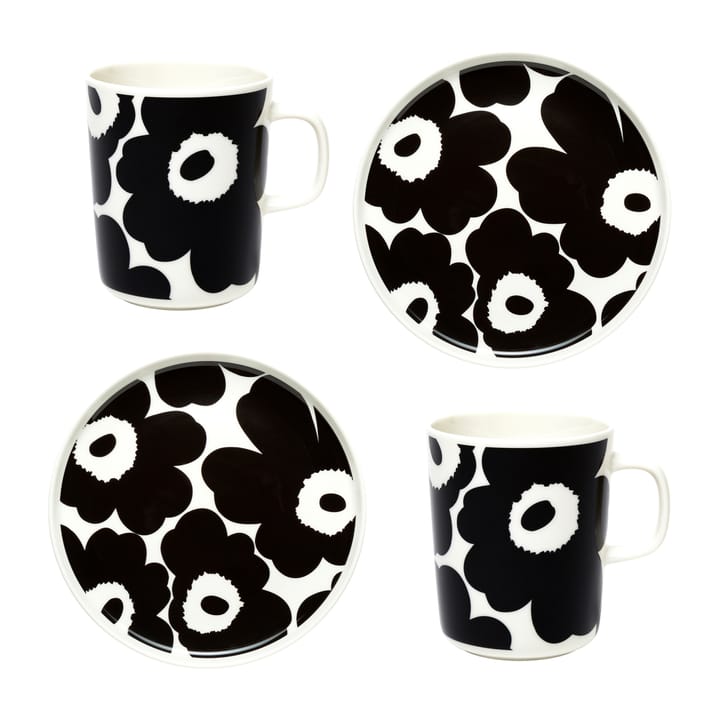 Set colazione Unikko - Bianco-nero - Marimekko