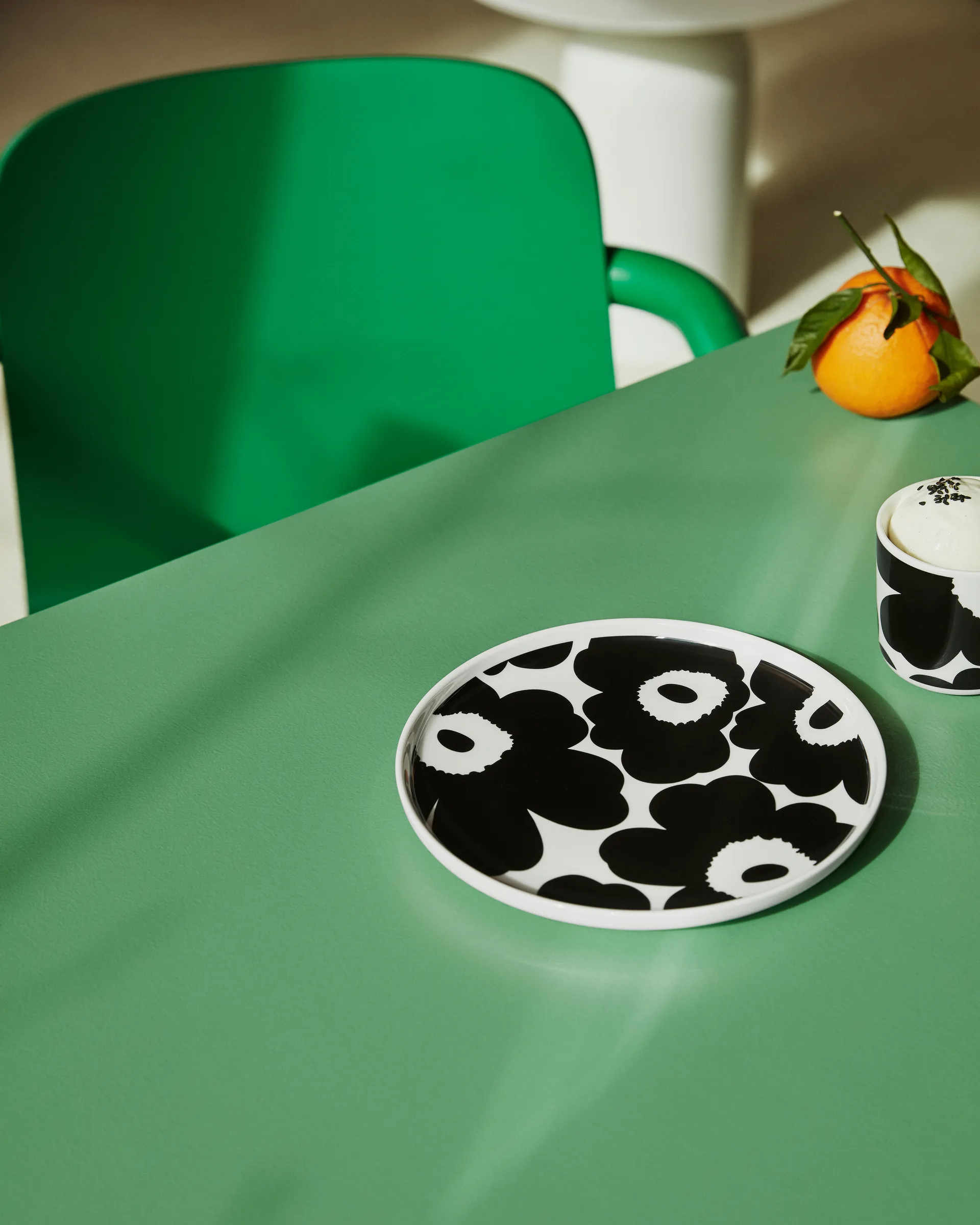 Set colazione Unikko, Bianco-nero Marimekko
