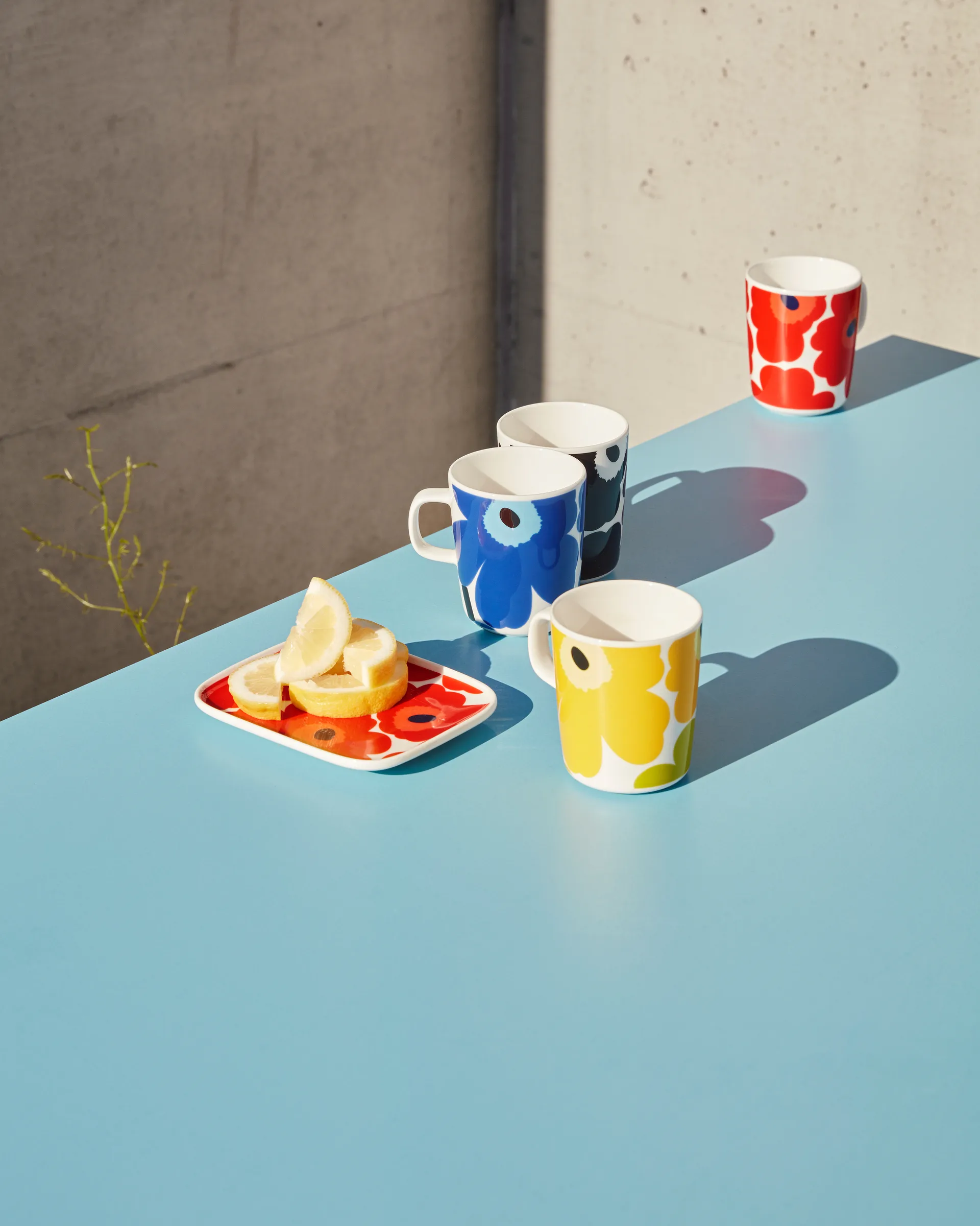 Set colazione Unikko, Bianco-nero Marimekko