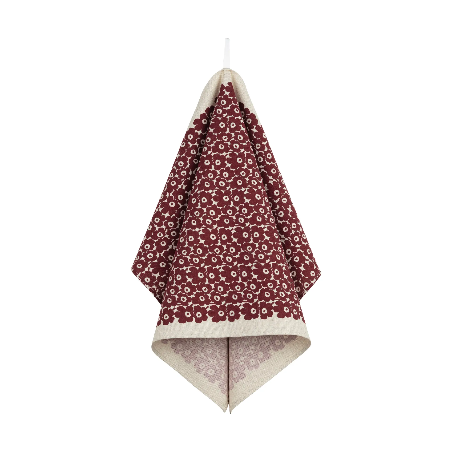 Set cucina Pikkuinen Unikko 3 pezzi, Linen-bordeaux Marimekko