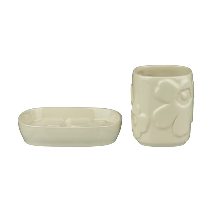Set da bagno Unikko 2 pezzi - Beige - Marimekko