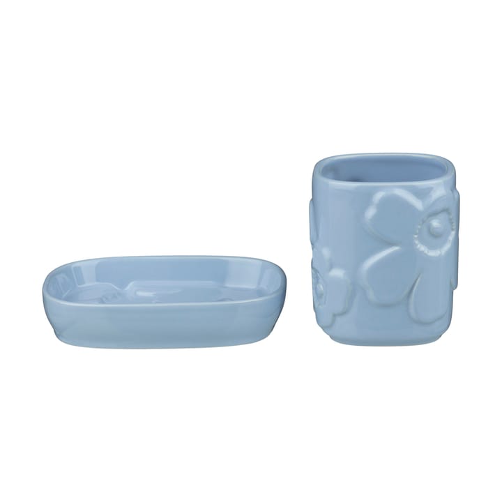Set da bagno Unikko 2 pezzi - Blu - Marimekko