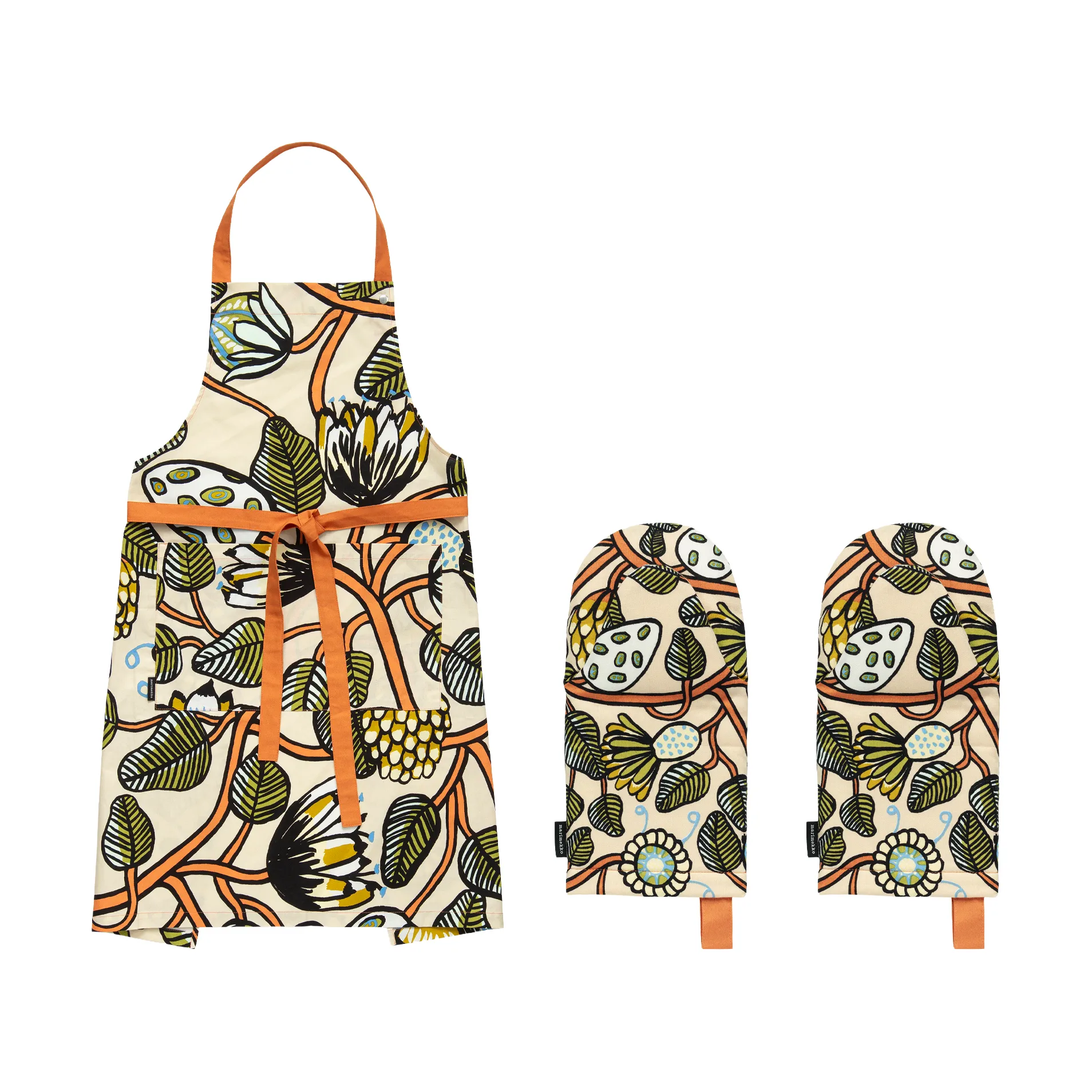 Set di tessuti Tiara 3 pezzi, Beige Marimekko