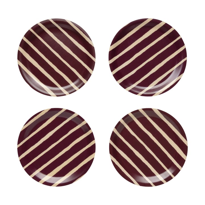 Sottobicchiere Piccolo Ø9 cm confezione da 4 - Bordeaux - Marimekko