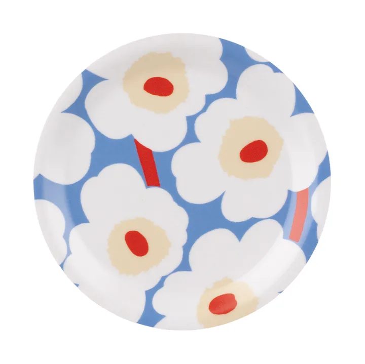 Sottobicchiere Unikko - Light blue-off white-melon-orange red, Ø11 cm - Marimekko