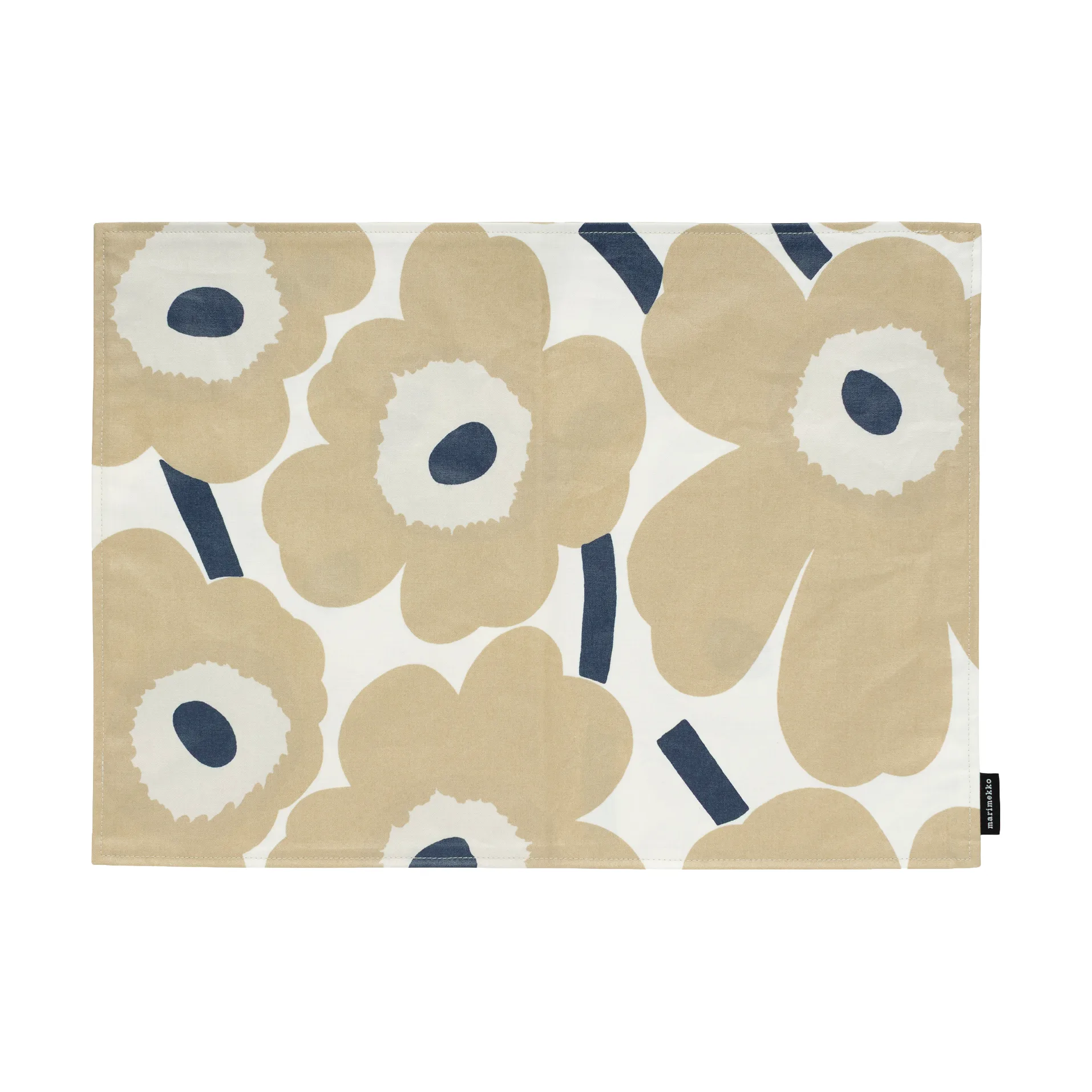 Sottobicchiere Unikko Pieni acrilico, Off white-beige-dark blue Marimekko