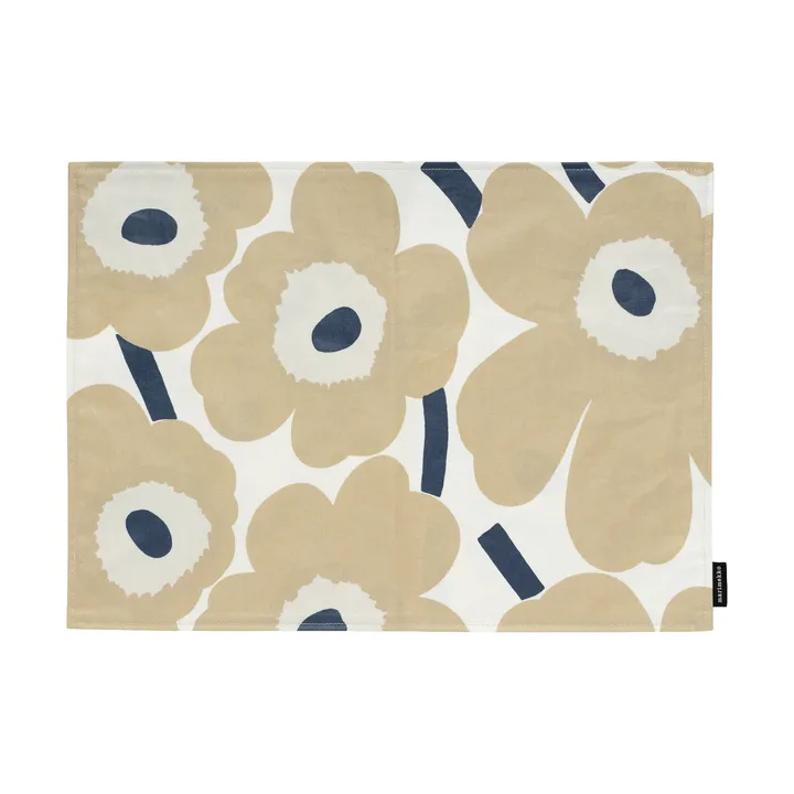 Sottobicchiere Unikko Pieni acrilico - Off white-beige-dark blue - Marimekko