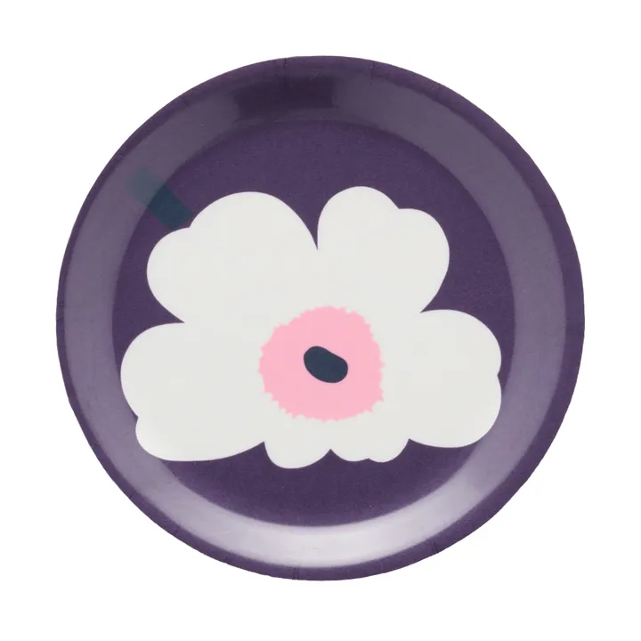 Sottobicchiere Unikko - Plum-white-rose, Ø11 cm - Marimekko