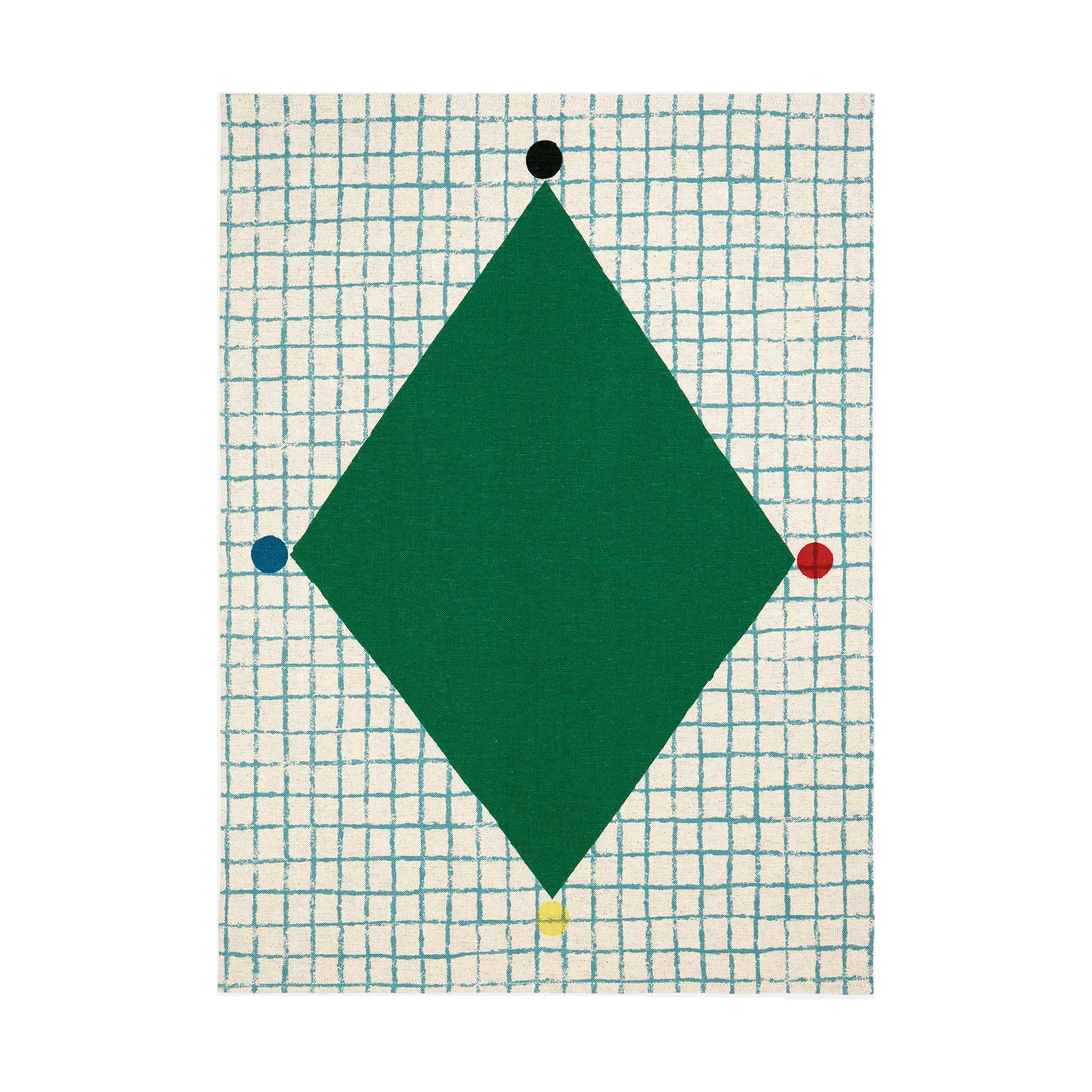 Strofinaccio da cucina Kalendi & Losange 43x60 cm 2 pezzi, Cotton-red-green Marimekko