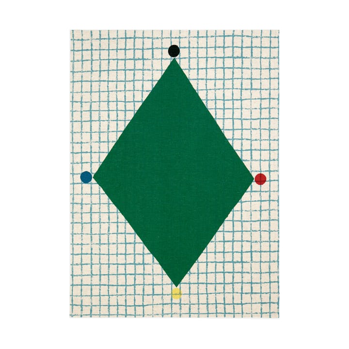 Strofinaccio da cucina Kalendi & Losange 43x60 cm 2 pezzi - Cotton-red-green - Marimekko