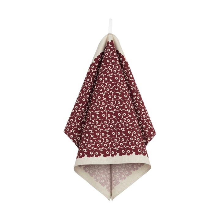 Strofinaccio da cucina Pikkuinen Unikko 47x70 cm - Linen-bordeaux - Marimekko