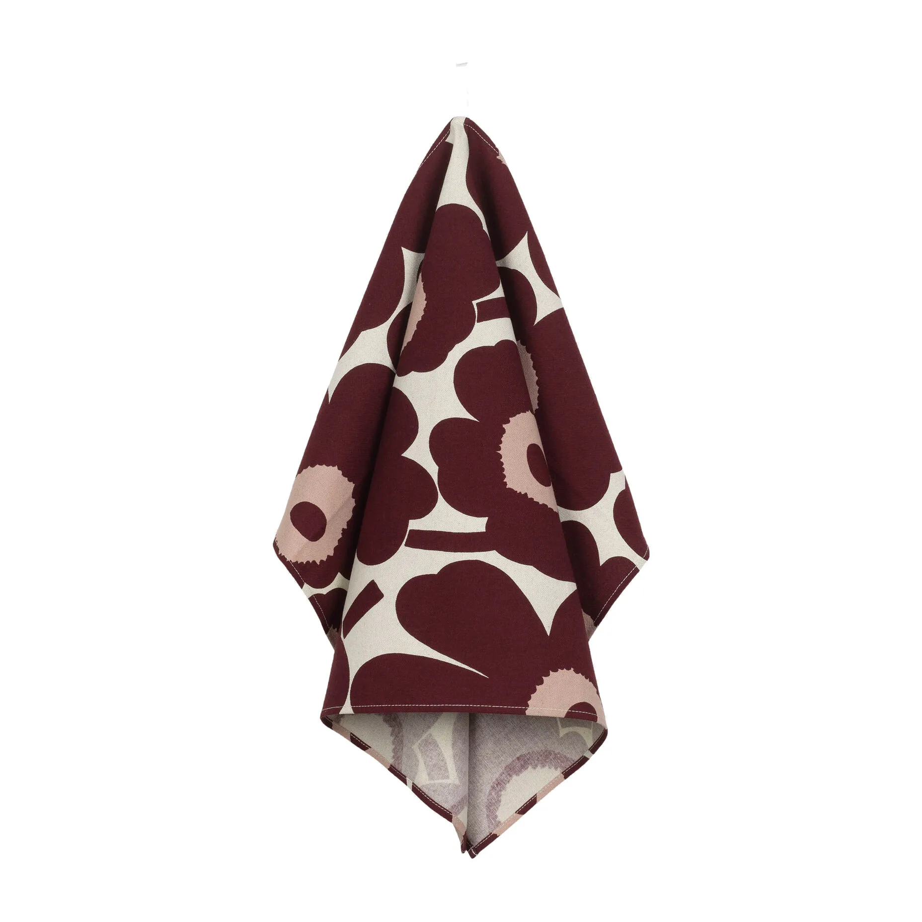 Strofinaccio Pieni Unikko 43x70 cm, cotton-burgundy-pink Marimekko