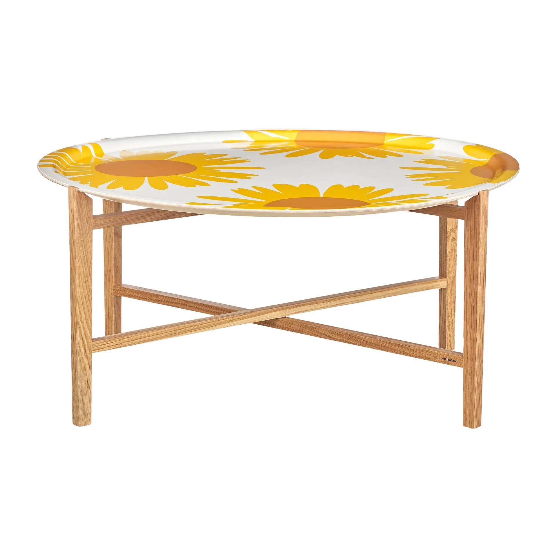 Struttura per tavolino-vassoio Ø 65 cm, Rovere Marimekko