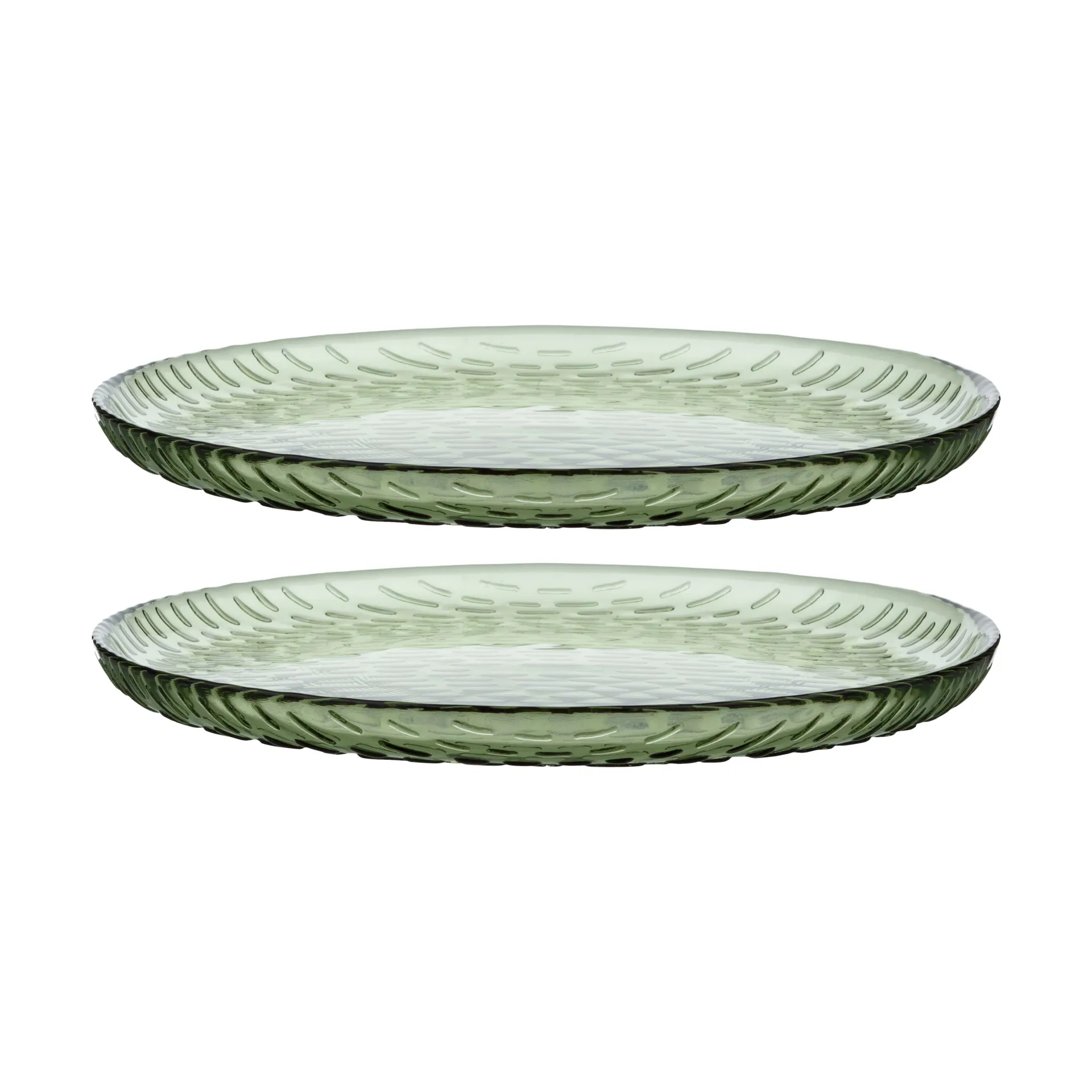 Syksy piattino in vetro Ø17 cm 2-pack, Oliva Marimekko