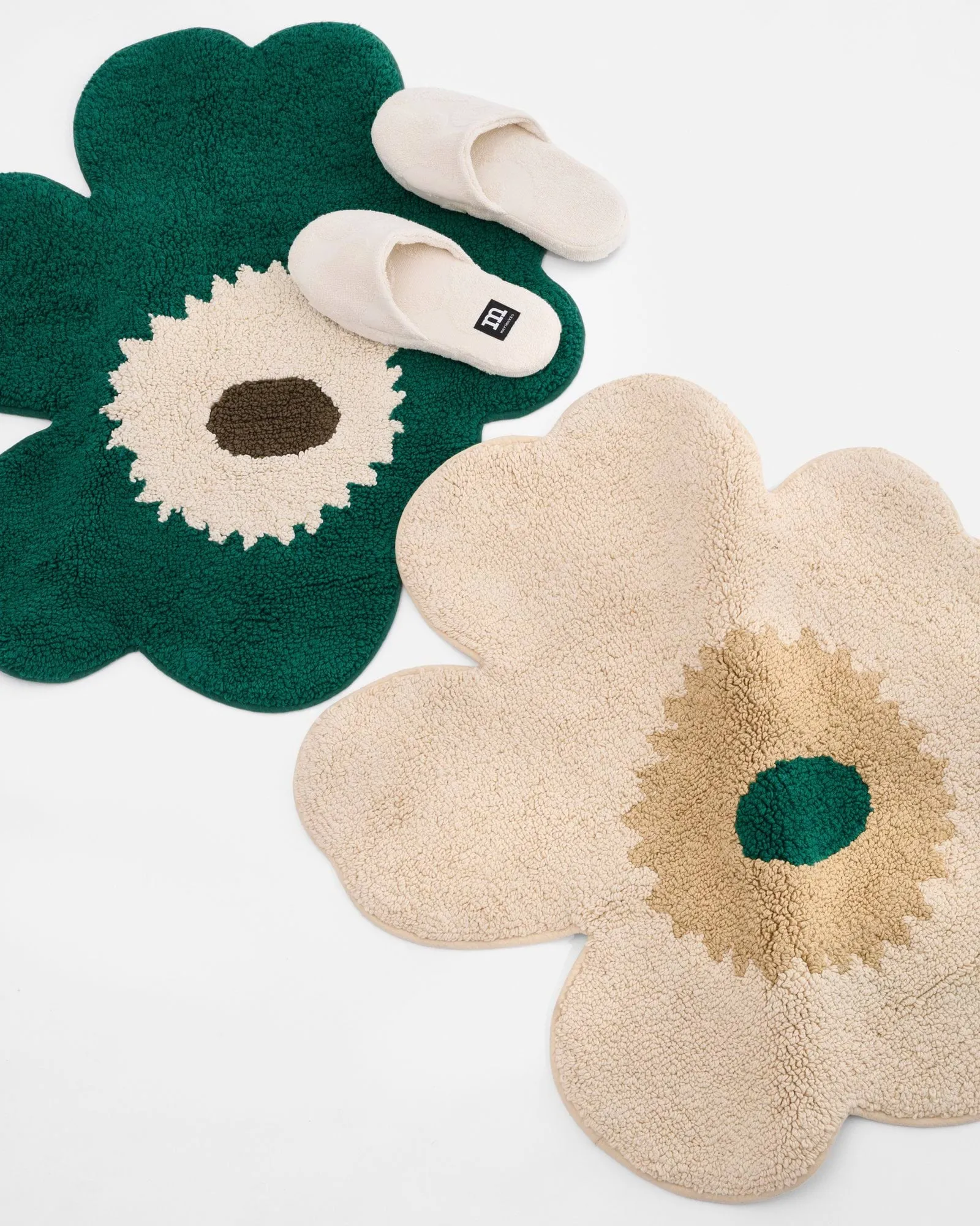Tappeto bagno Marimekko Unikko 73x74 cm, Emerald-off white-mole Marimekko
