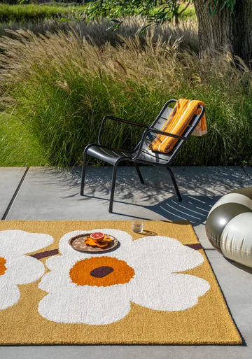 Tappeto da esterno Unikko anniversary - Honey, 250x350 cm - Marimekko