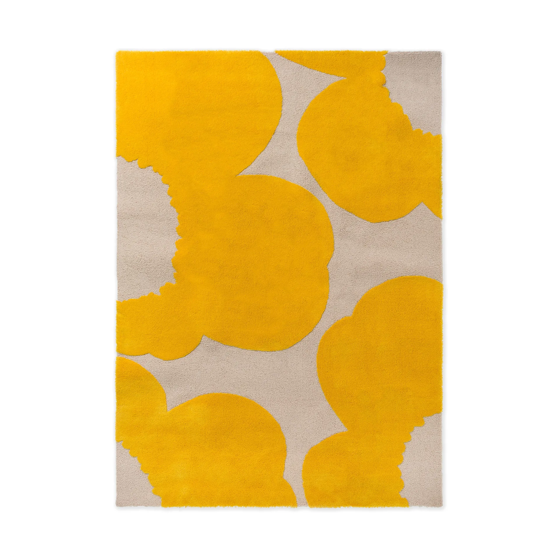 Tappeto in lana Iso Unikko, Giallo, 170x240 cm Marimekko