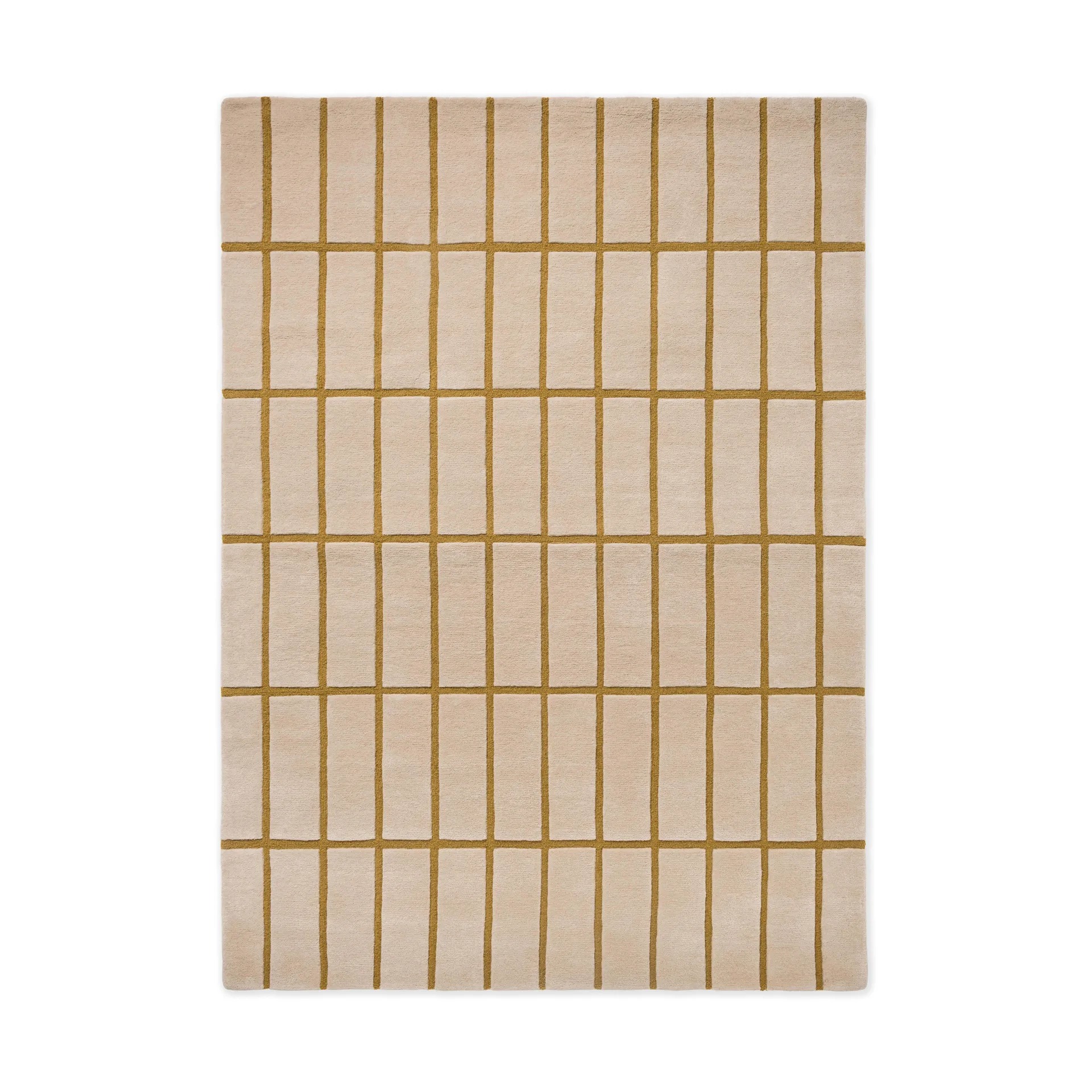 Tappeto in lana Tiiliskivi, Giallo Bronzo, 250x350 cm Marimekko