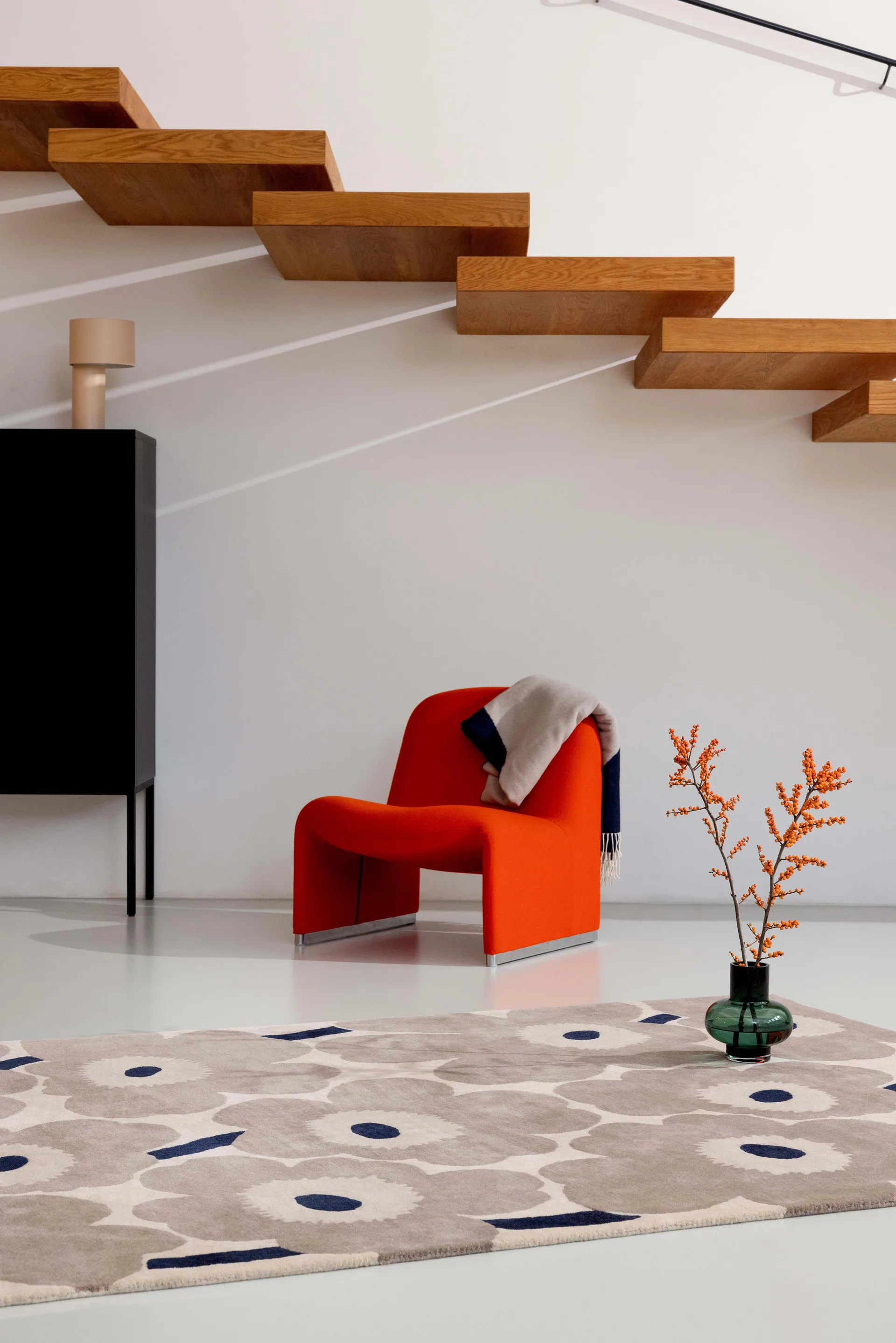 Tappeto in lana Unikko, Greige, 200x280 cm Marimekko