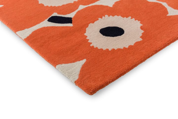 Tappeto in lana Unikko - Orange Red, 250x350 cm - Marimekko