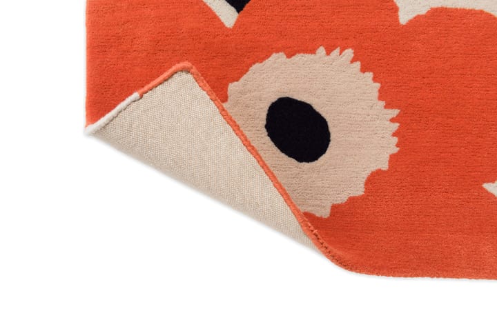 Tappeto in lana Unikko - Orange Red, 250x350 cm - Marimekko