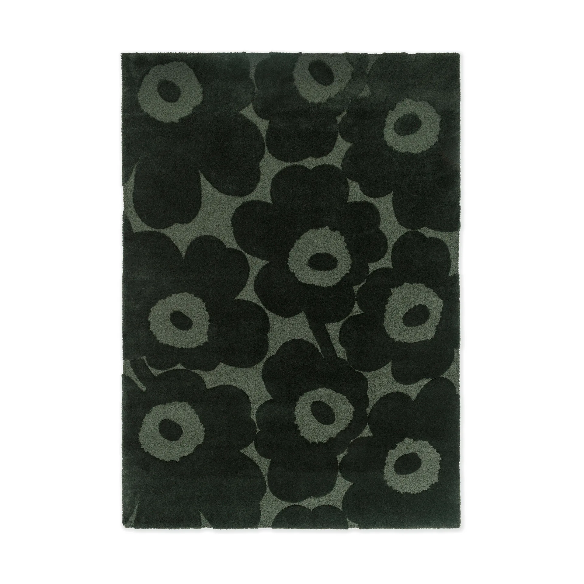 Tappeto in lana Unikko, Verde Scuro, 250x350 cm Marimekko