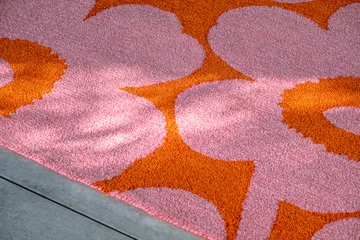 Tappeto Unikko da esterno - Rosa-arancione, 160x230 cm - Marimekko