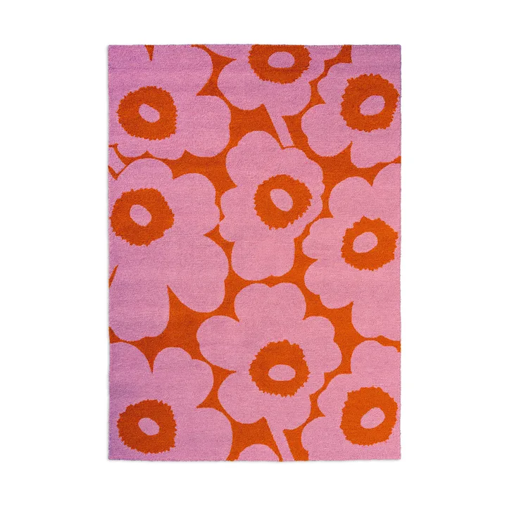 Tappeto Unikko da esterno - Rosa-arancione, 250x350 cm - Marimekko
