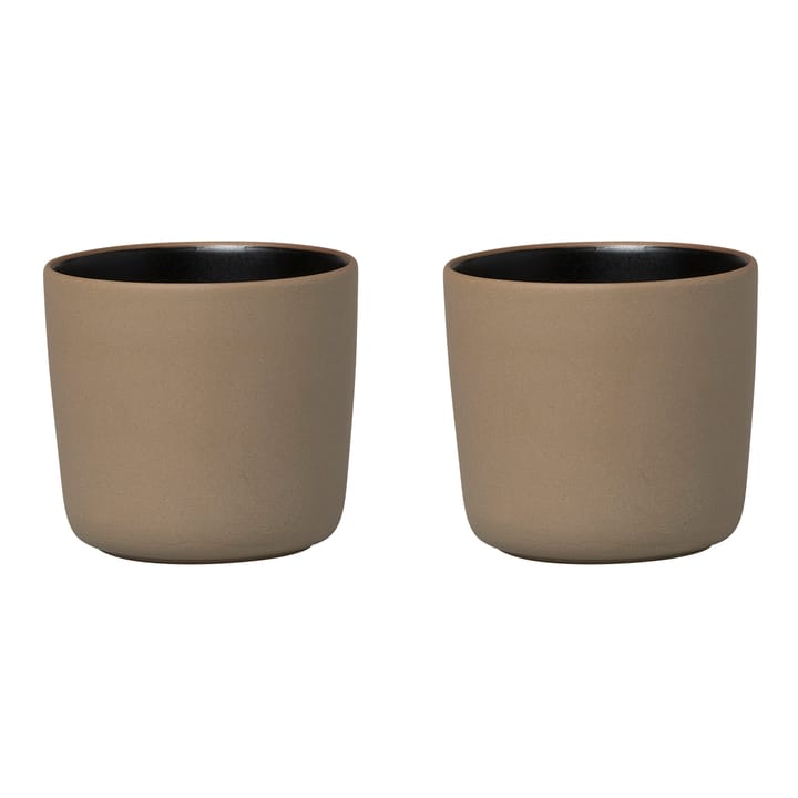Tazza caffè senza manico Oiva 25 cl confezione da 2, marrone-nero Marimekko
